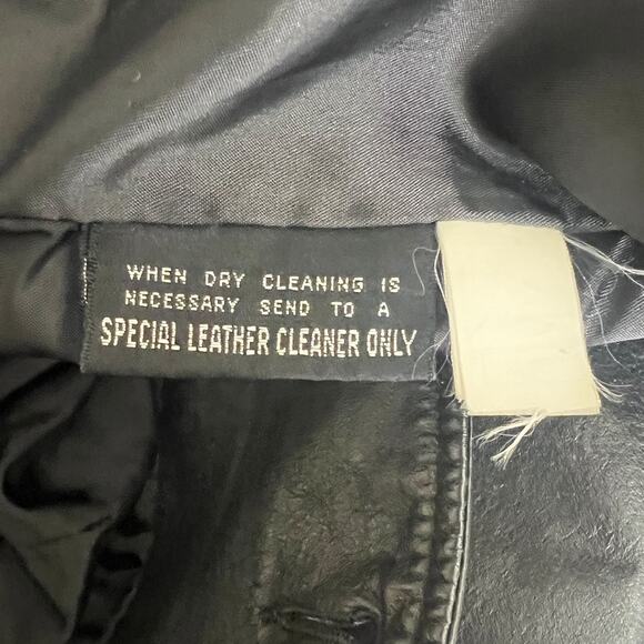 Pelle Studio Wilson's Leather VTG 90s Trench Coat FLAW Black Womens Small - Picture 8 of 9